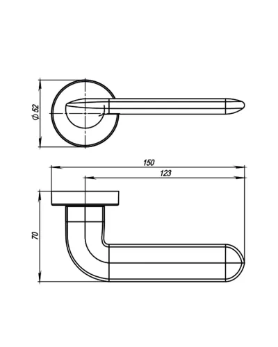 Дверна ручкаArmadillo excalibur URB4 SN-3