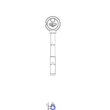 Виготовлення ключів XBW-1 (BR 1) Бар'єр 94.5 mm (дублікат ключа)