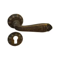 Дверна ручка RDA Antique Collection c накладками під ключ бронза антична