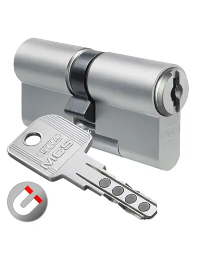 Циліндр замка EVVA MCS 5KEY ключ-ключ (нікель)