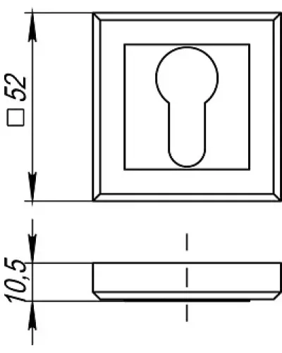 Накладка Punto ET QR під ключ (на циліндр)
