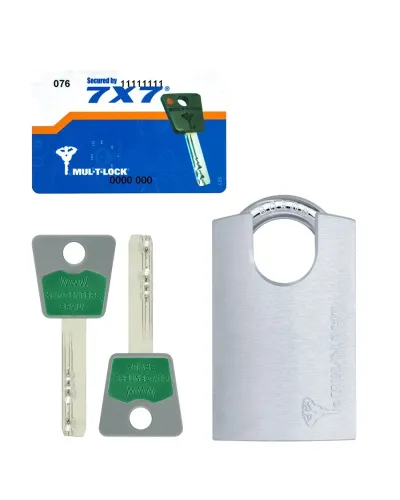 Замок висячий MUL-T-LOCK 7x7 G55P 0767 2KEY 10мм