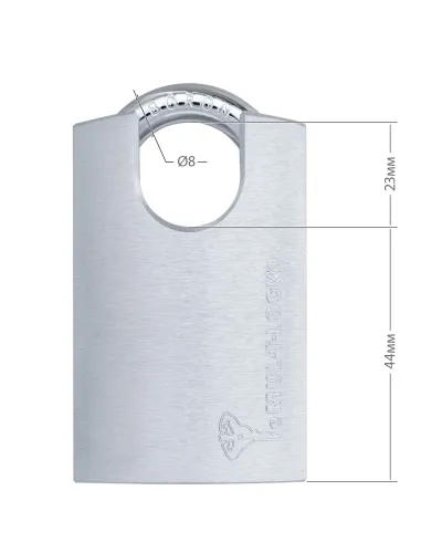 Замок висячий MUL-T-LOCK 7x7 G55P 0767 2KEY 10мм