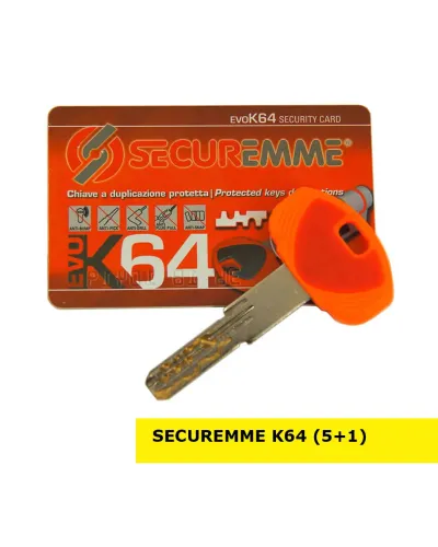 Циліндр SECUREMME K64 ключ-ключ (мат хром)