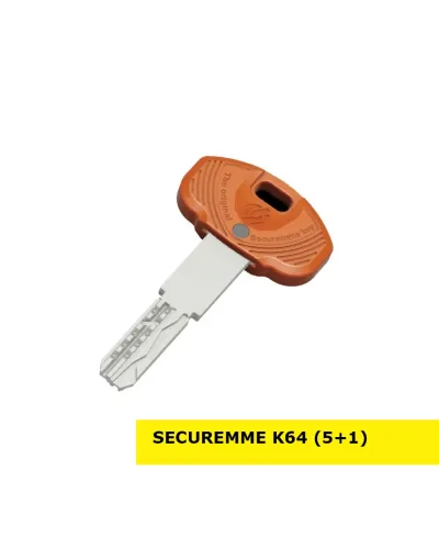 Циліндр SECUREMME K64 ключ-ключ (мат хром)