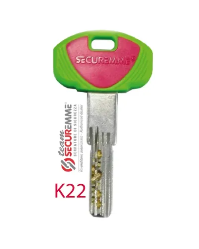 Циліндр SECUREMME K22 ключ-ключ (мат хром)