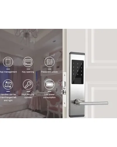 Розумний замок SEVEN LOCK SL-7735B silver
