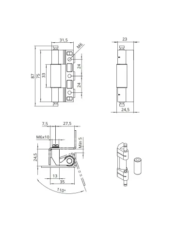 Петля прихована RZ 415-1