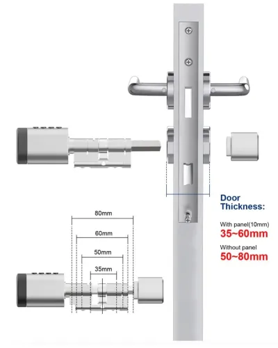 PES Cylinder Silver 55х50Т кодовый смарт-цилиндр для замка