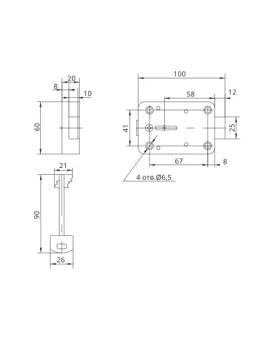 Замок сейфовий RZ L07-90-2T 