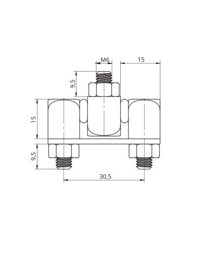 Петля шарнірна бічна RZ 406-1