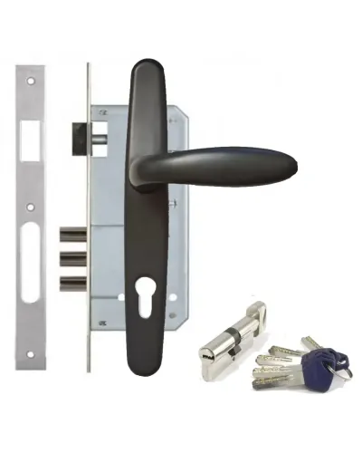 Замок Kale 152(3MR) з ручкою RAL 7016 [Антрацитово-сірий] (комплект)