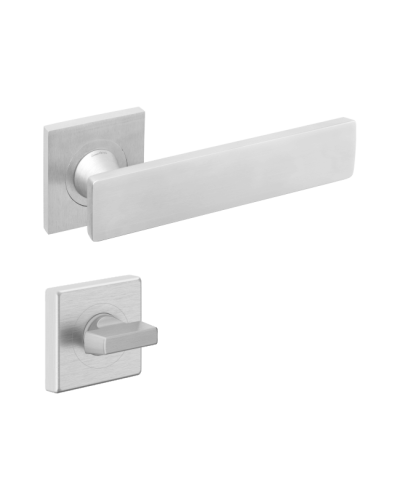 Ручка DND HOLLY, 55 мм - квадрат, з накладкою під WC, матовий хром (к-т)