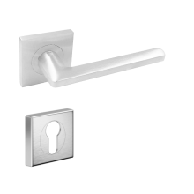 Ручка DND LUCE P 02, 55 мм - квадрат, з накладкою під циліндр, матовий хром (к-т)