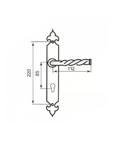  Замок для вулиці Kale 153U-ex101-em (Чорний мат)